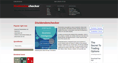 Desktop Screenshot of dividendenchecker.com